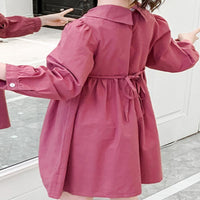 buy kids clothes wholesale Kid Girl Pure Color Lace Dress - PrettyKid