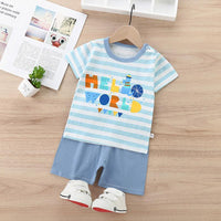 2pcs Cute Cartoon Print T-shirt and Pants - PrettyKid