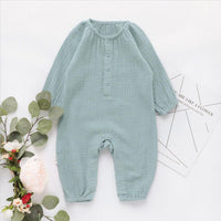 Long-Sleeve Solid Jumpsuit Children's clothing wholesale - PrettyKid