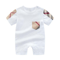 High Quality Cotton Classic Plaid Short-sleeve Bodysuit Children's clothing wholesale - PrettyKid