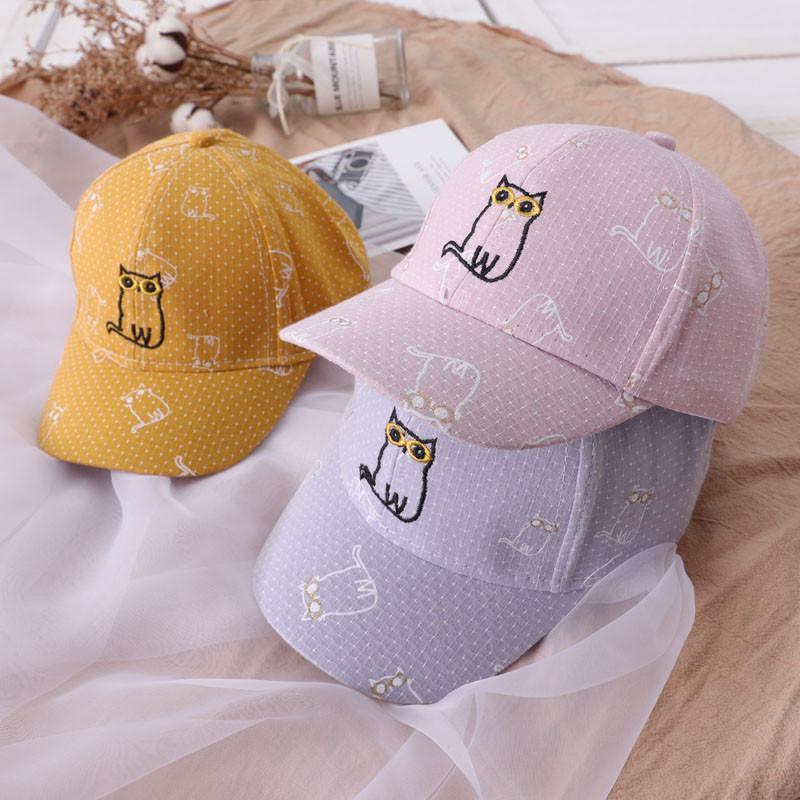 Cute Cat Pattern Duckbill Cap - PrettyKid