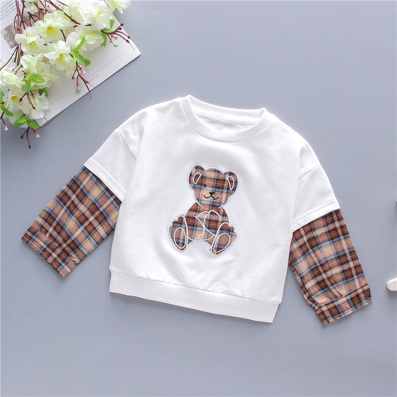 Bear Pattern Sweatshirts for Toddler Boy Wholesale Children's Clothing - PrettyKid