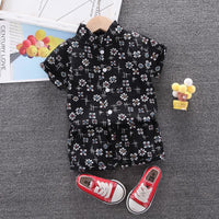 2-piece Floral Short Sleeve Shirt & Floral Shorts for Children Boy - PrettyKid