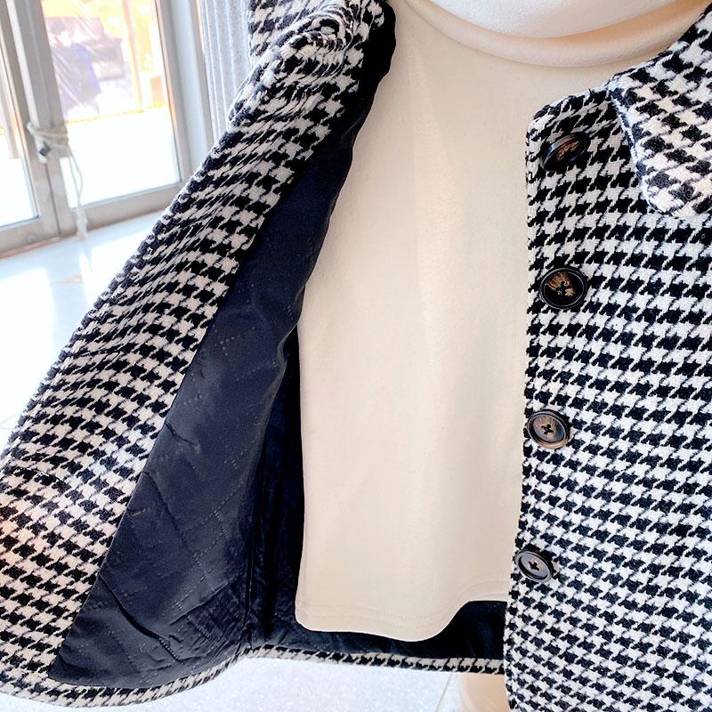 Houndstooth Duffle Coat for Toddler Girl - PrettyKid