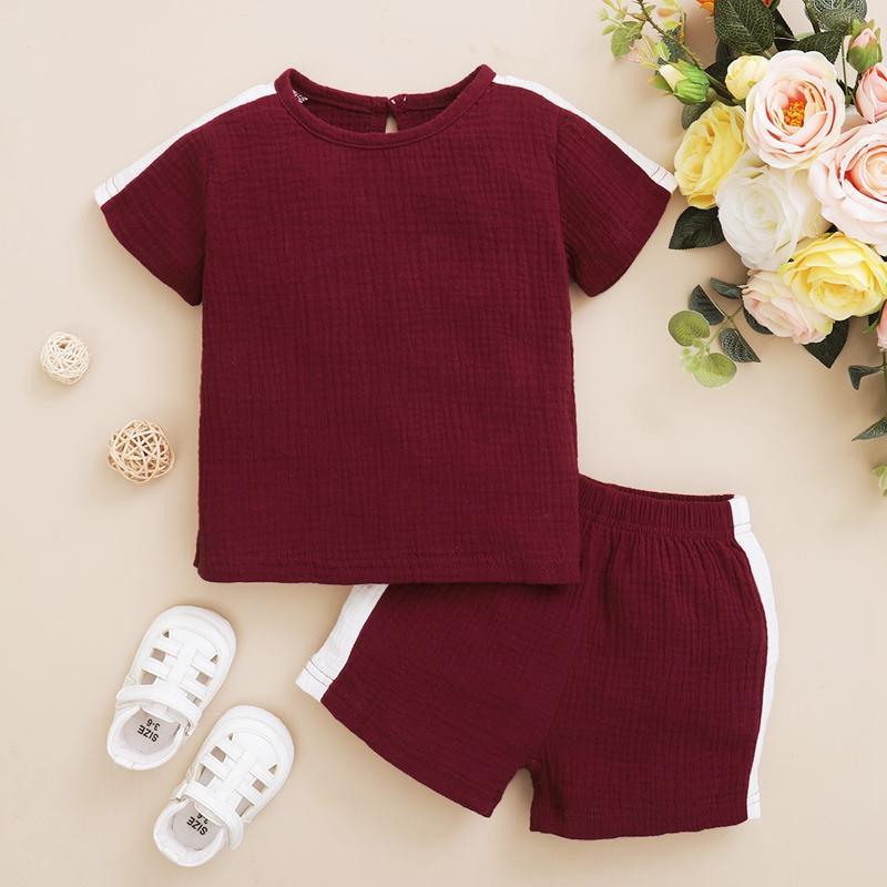 Baby Side Stripes T-Shirt & Shorts Children's Clothing - PrettyKid