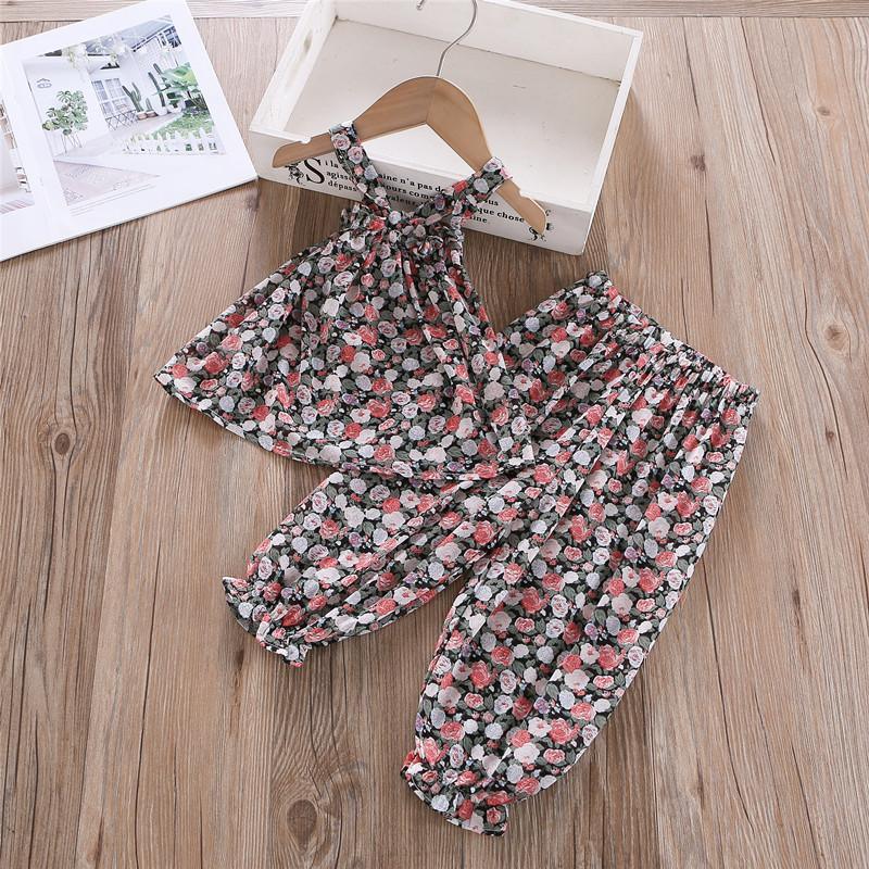 Toddler Girl Floral Cami Top & Capri Pants - PrettyKid