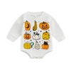 3-24M Baby Halloween Pumpkin Print Crew Neck Long Sleeve Bodysuit Wholesale Baby Clothes In Bulk - PrettyKid