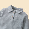 Wholesale Baby Solid Color Pocket Decor Long Sleeve POLO Shirt in Bulk - PrettyKid