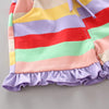 Toddler Girl Rainbow Gradient Stripe Suit Wholesale Children's Clothing - PrettyKid