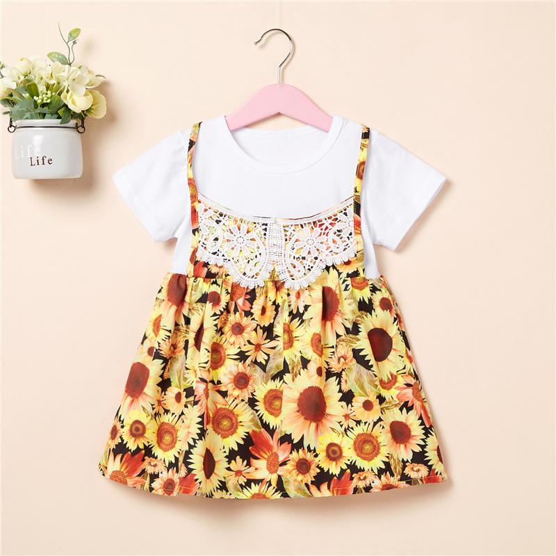 Grow Girl Sunflower Print Dress - PrettyKid