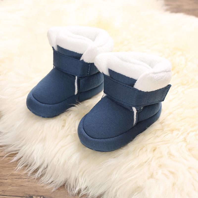 Velcro Design Soft Cotton Fabric Baby Shoes - PrettyKid