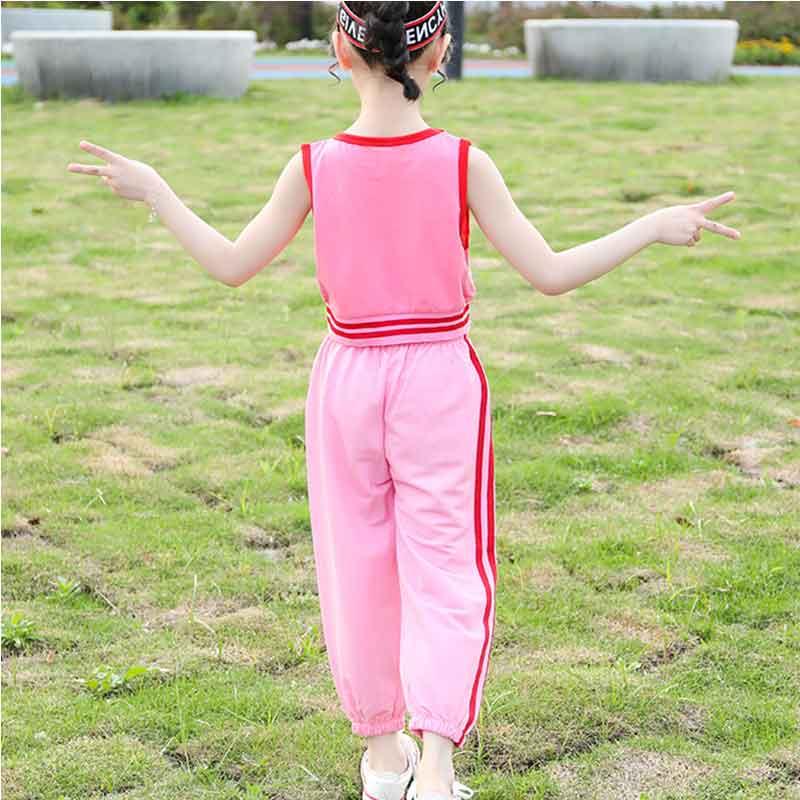 2-piece Letter Pattern Vest & Pants for Girl - PrettyKid