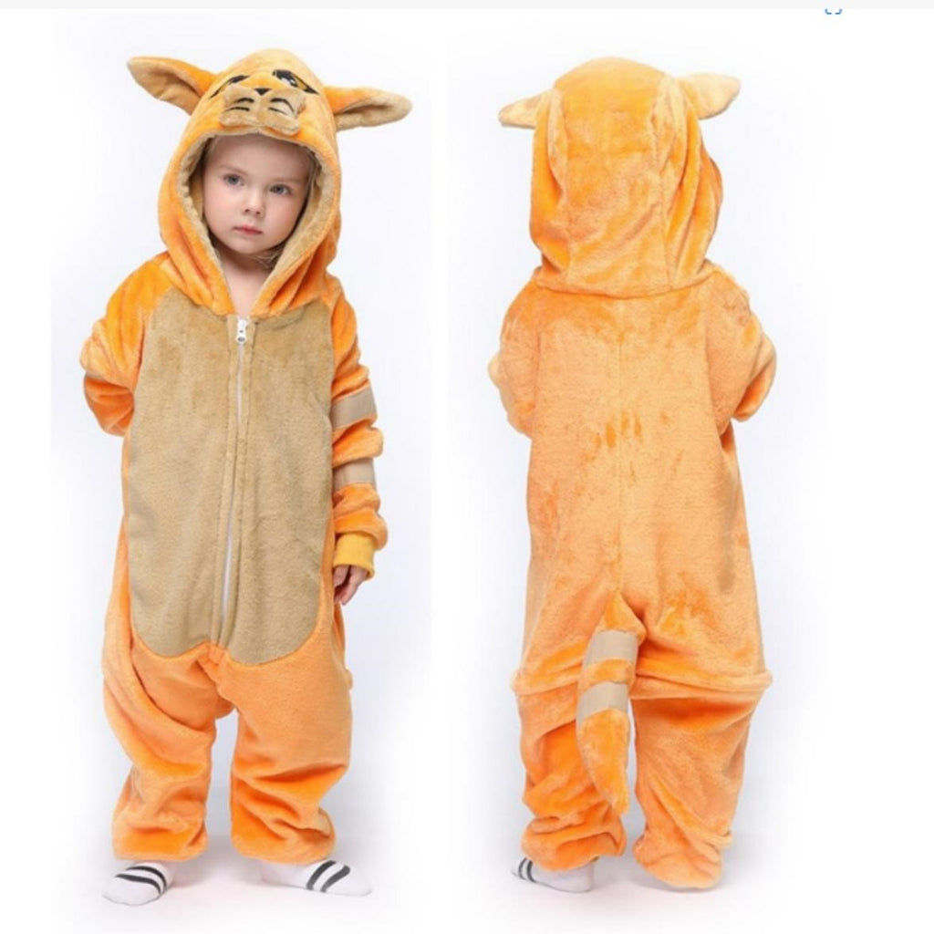 Wholesale Kids Boys Cute Lion Flannel Home Bodysuit in Bulk - PrettyKid