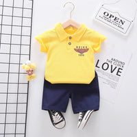 Toddler Boy Polo Shirt T-shirt & Shorts Wholesale Children's Clothing - PrettyKid