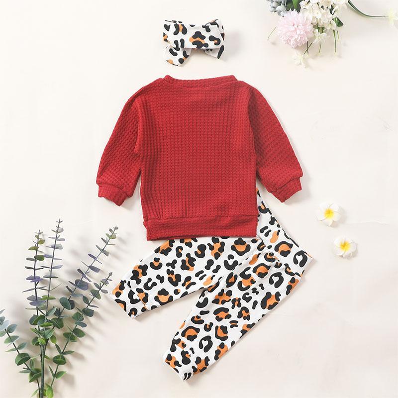 3-piece Top, Leopard Pants with Headband - PrettyKid