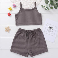 Toddler Girl Ribbed Cami Top & Shorts - PrettyKid