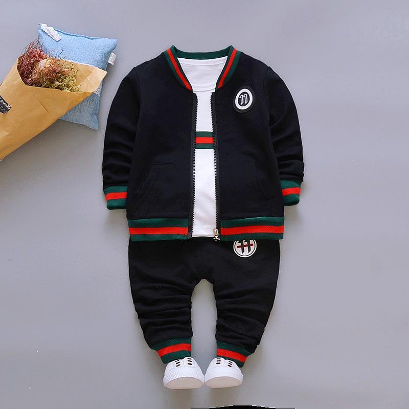 3-piece Sporty Coat & Sweatshirts & Pants for Toddler Boy Children's clothing wholesale - PrettyKid