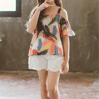 2-piece Floral Printed Tops & Shorts for Girl - PrettyKid