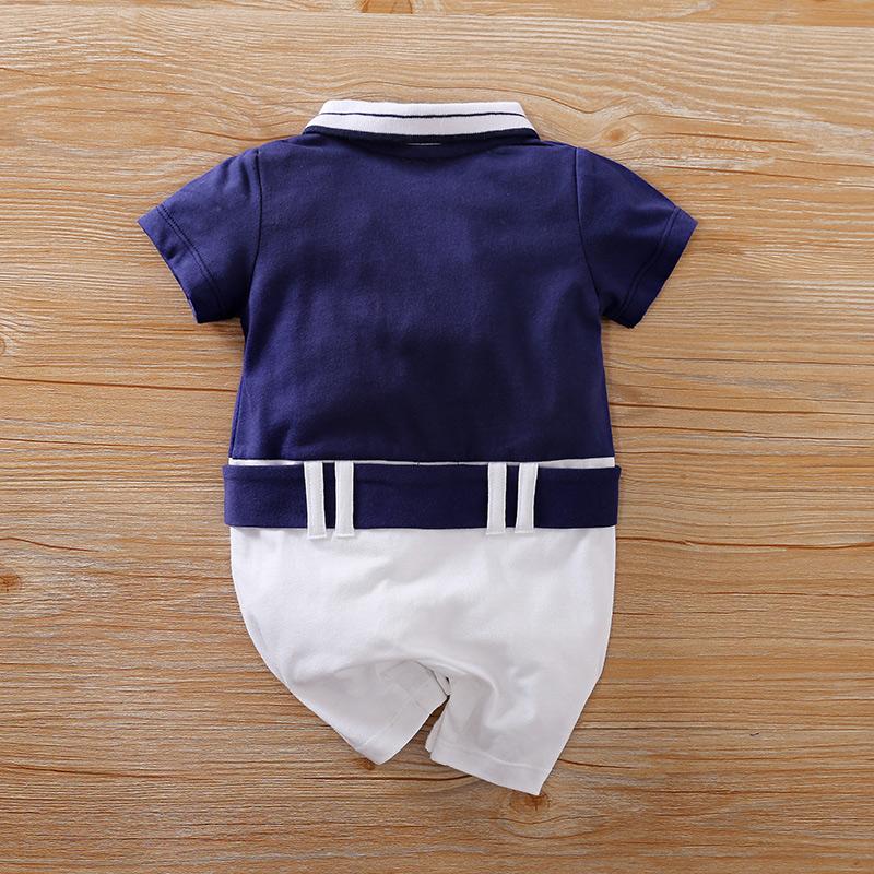 Baby Boy Color-block Pattern Jumpsuit Children's Clothing - PrettyKid