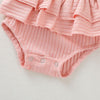 Baby Girl Solid Pattern Summer Bodysuit - PrettyKid