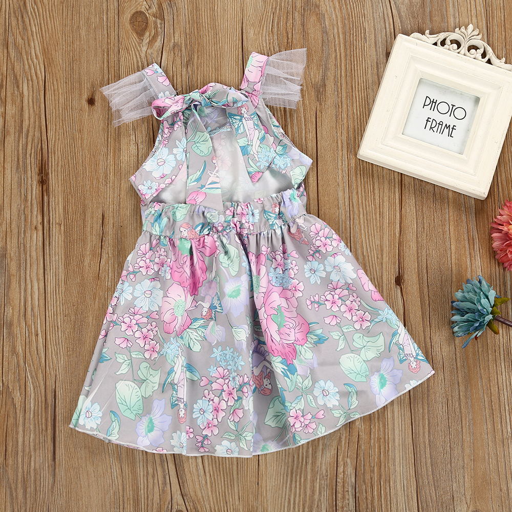Baby Girl Floral Pattern Cami Dress Baby Girl Princess Dress - PrettyKid
