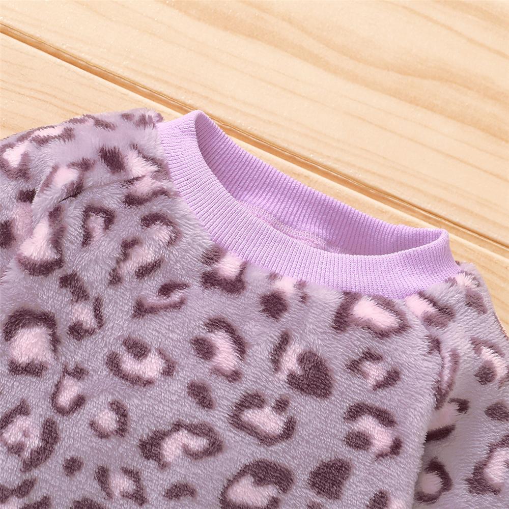 Girls Leopard Long Sleeve Pullover & Pants Toddler Girls Wholesale - PrettyKid