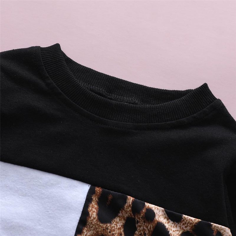 Girls Leopard Long Sleeve Top & Trousers Wholesale Girl Clothing - PrettyKid