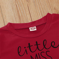 Girls Letter Printed Long Sleeve T-shirt & Floral Pants Girls Clothing Wholesalers - PrettyKid