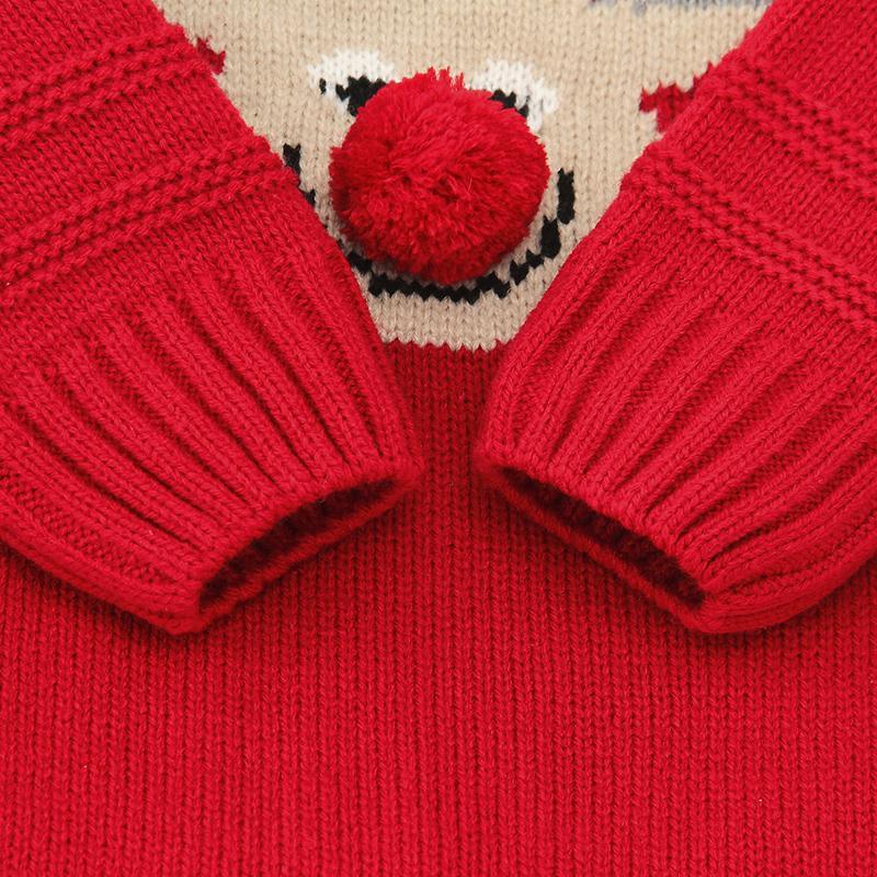 Christmas Elk Sweater Knitted Bodysuit for Baby - PrettyKid