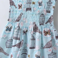 Toddler Girl Bird Pattern Summer Cami Dress Wholesale Children's Clothing - PrettyKid