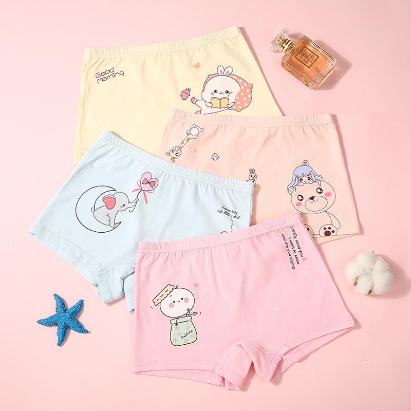 4-piece Cartoon Design Panties for Toddler Girl - PrettyKid