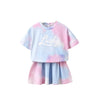 18M-6Y Toddler Girls Sets Lucky Tie-Dye Print T-Shirts & Skirts Wholesale Girls Fashion Clothes