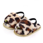 Baby Leopard Print Shaggy Sequins Toddler Shoes - PrettyKid