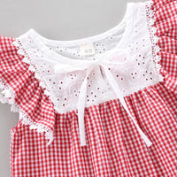 Toddler Girl Mori Little Flying Sleeve Top & Bow Shorts Wholesale Children's Clothing - PrettyKid