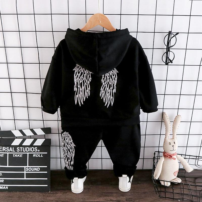 2-piece Wings Pattern Hoodie & Pants for Children Boy - PrettyKid