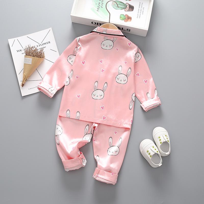 2-piece Rabbit Pattern Pajamas for Toddler Girl Children's clothing wholesale - PrettyKid
