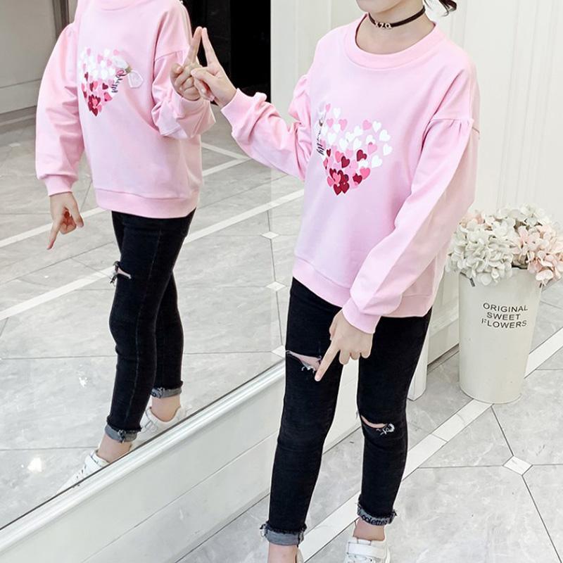 little girl clothing vendors Kid Girl Peach Heart Sweater - PrettyKid