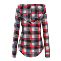 Women Long-Sleeve Plaid Nursing Top - PrettyKid