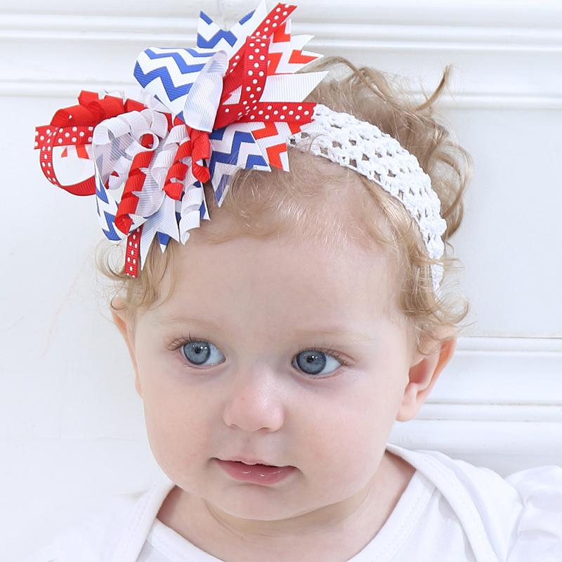 Independence Day Bow Headband - PrettyKid