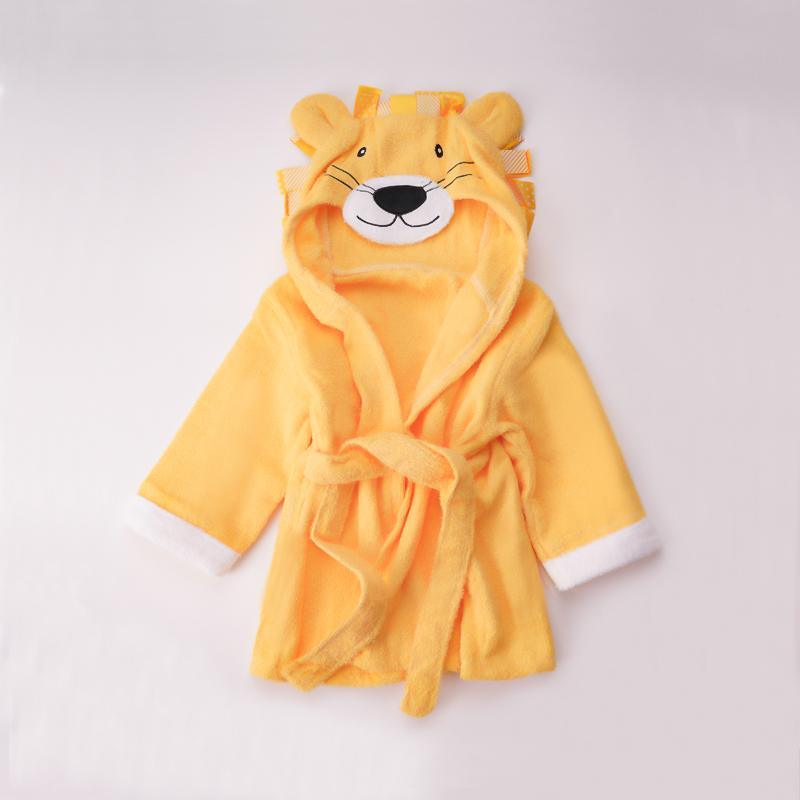 Cute Lion Shape Baby Bathrob - PrettyKid