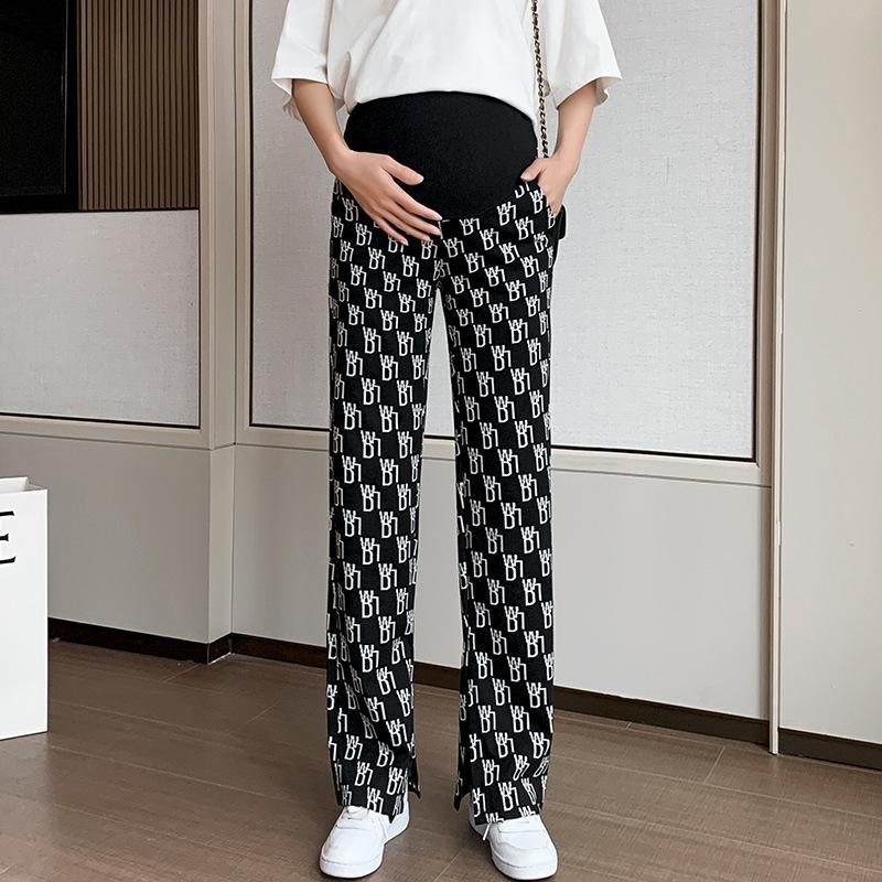 Letter Print Maternity Pants Women's Clothing - PrettyKid