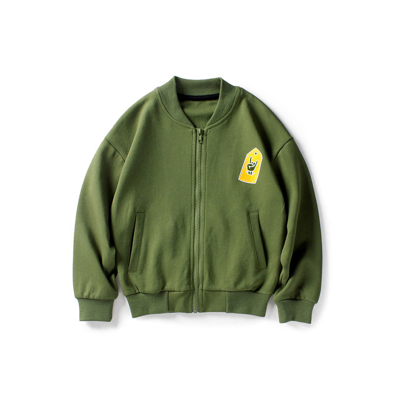 Boys Cartoon Pattern Sweater Jacket Wholesale Kids Jackets - PrettyKid