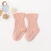 Solid color Lace socks Antiskid socks - PrettyKid