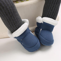 Velcro Design Soft Cotton Fabric Baby Shoes - PrettyKid