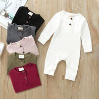 Cute Solid Long-sleeve Jumpsuit for Baby Wholesale children's clothing - PrettyKid