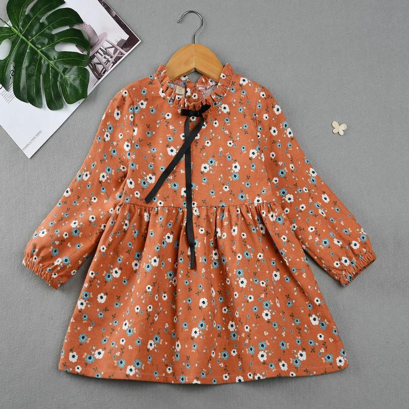 Floral Pattern Dress for Toddler Girl - PrettyKid