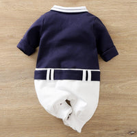 Gentleman Color-block Jumpsuit for Baby Boy - PrettyKid