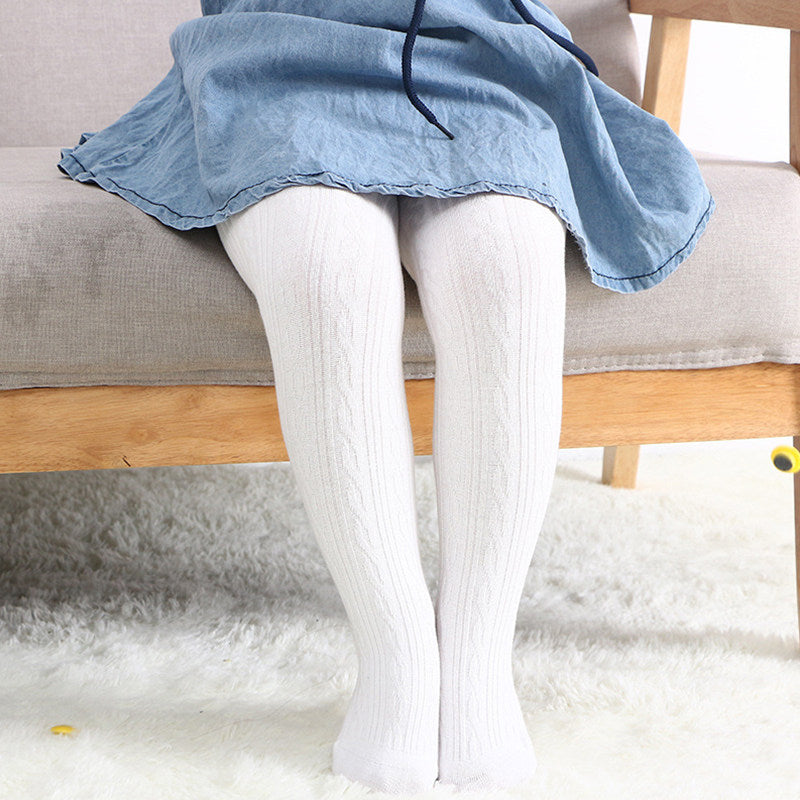 Wholesale Children's Sweet Cotton Solid Color Leggings in Bulk - PrettyKid