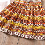 Toddler Girl Ethnic Style Geometric Pattern Suspender Skirt Children's Clothing - PrettyKid