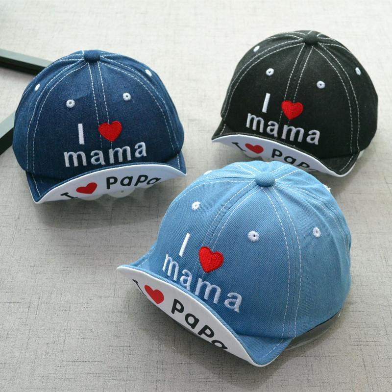 Handsome Letter Embroidery Denim Cap - PrettyKid